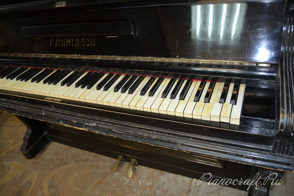 Реставрация пианино Ф. Мюльбах №14491